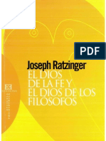 Joseph Ratzinger - El Dios de La Fe y El Dios de Los Filósofos