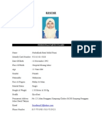 Nurhafizah Binti Mohd Fauzi Resume