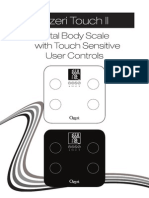 Ozeri Touch II Total Body Scale - ZB13 User's Manual