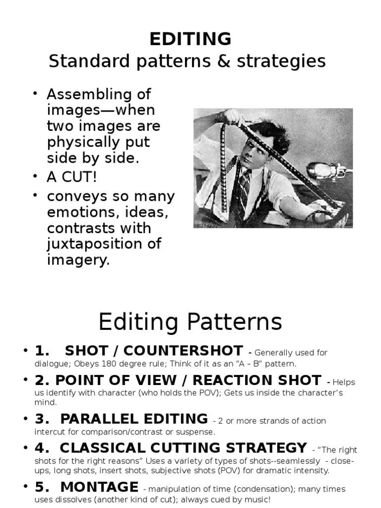 Editing Techniques and Strategies | PDF