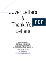 Cover Letters & Thank You Letters