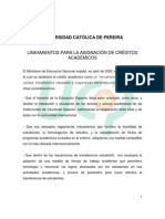 Lineamientos Institucionales Creditos Academicos Ucp