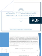 METODO DE EFECTIVIDAD-NUMERO DE UNIDADES DE TRANSFERENCIA (NTU).