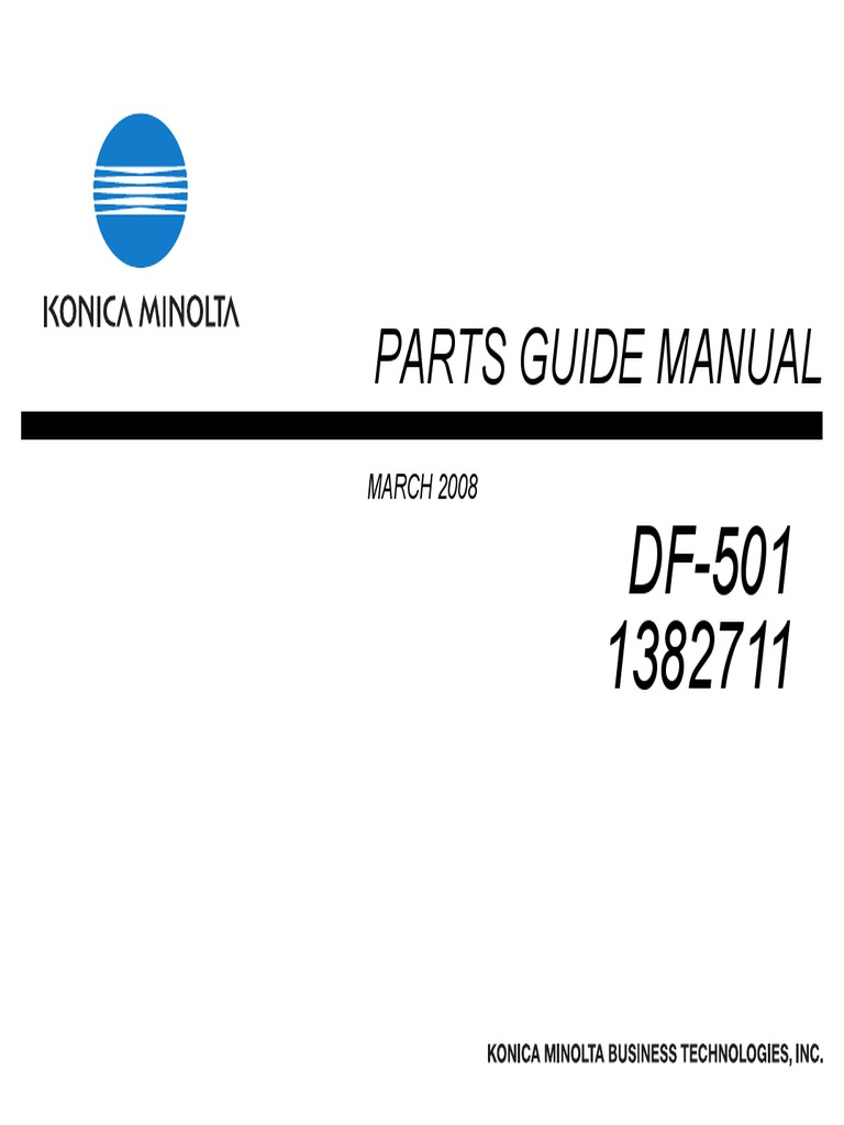 Manual de Partes Bizhub 160 (DF-501) | Arabian Peninsula | Asia
