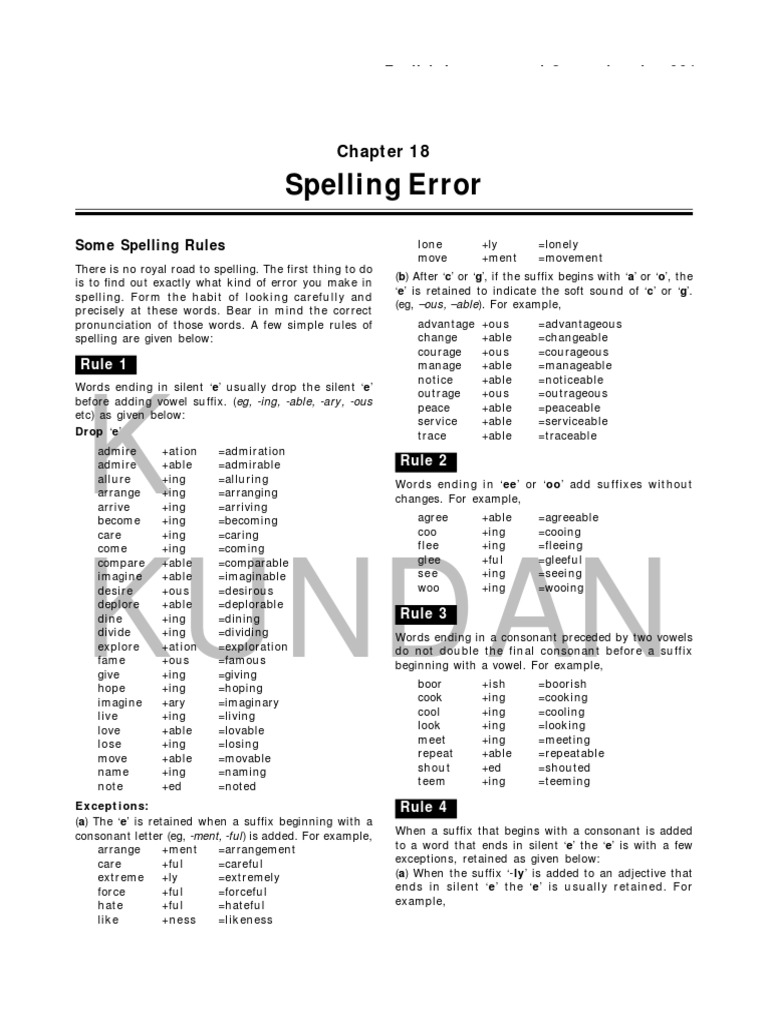 Spelling Errors For SSC PDF Stress (Linguistics) Syllable