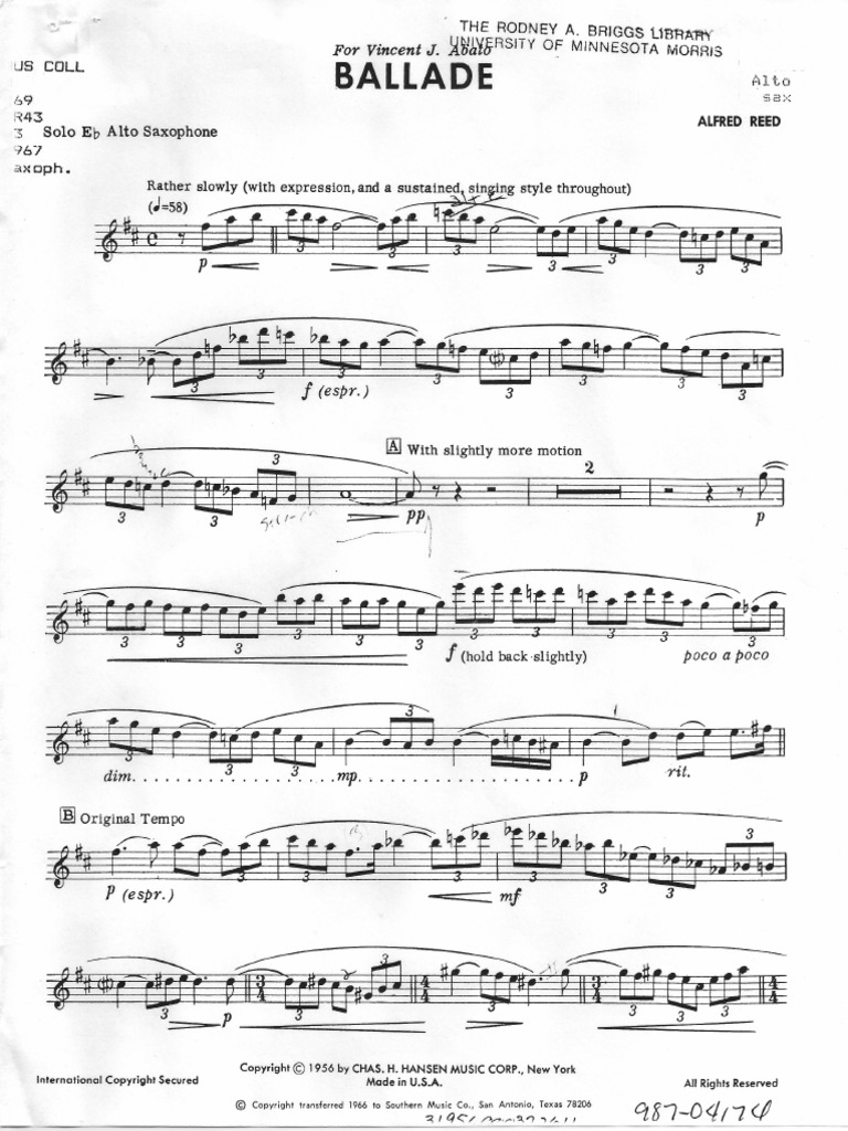 Alfred Reed First Suite For Band Pdf Project