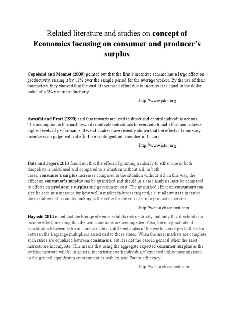 Economics of Consumer and Producer Surplus | PDF