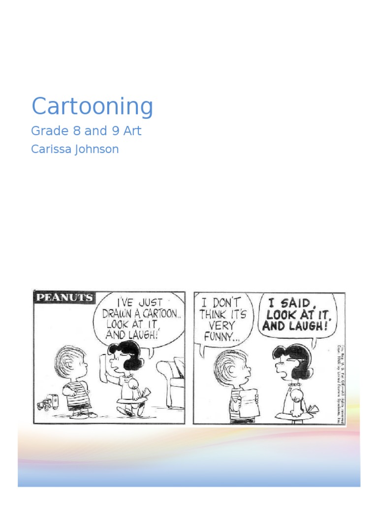 Grade 8-9 Cartooning Curriculum Guide | PDF | Composition (Visual Arts ...