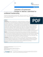 Perioperative Evaluation of Tumescent Anaesthesia Technique in Bitches Submitted to Unilateral Mastectomy