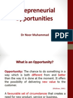 Entrepreneurial Opportunities: DR Noor Muhammad