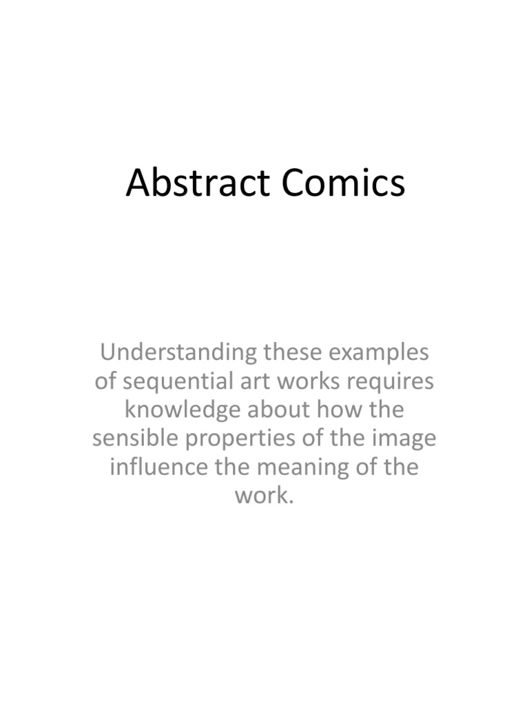 Abstract Comics Examples | PDF | Art