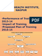 Public Health Institute, Nagpur: - Performance of Training - Impact of Training - Proposed Plan of Training