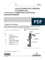 Simulation of Process Conditions For Calibration of Fisher R Level Controllers and Transmitters-Supplement To 249 Sensor Instruction Manuals