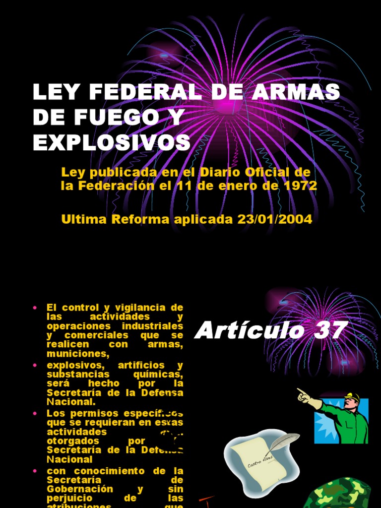 Ley Federal De Armas De Fuego Y Explosivos Material explosivo Explosión