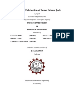 Design and Fabrication of Power Scissor Jack: Bachelor of Technology IN Mechanical Engineering