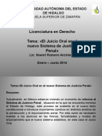 Juicio Oral en El Sistema de Justicia Penal