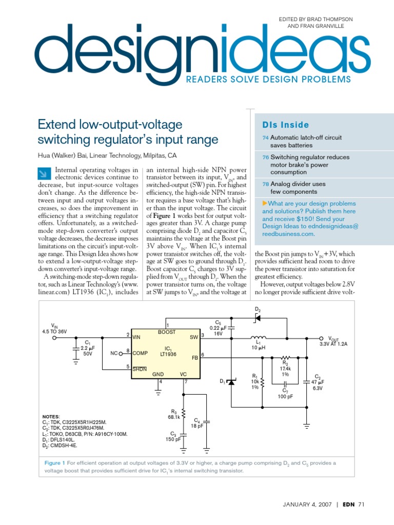 EDN Design Ideas 2007 | PDF | Amplifier | Operational Amplifier