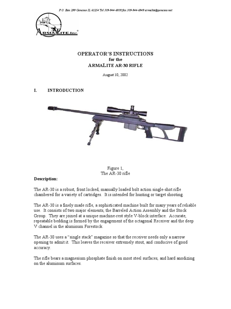Armalite AR-30 | PDF | Technology & Engineering