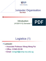 CS2100 Computer Organisation: (AY20011/12) Semester 1