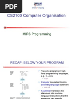 CS2100 Computer Organisation: MIPS Programming