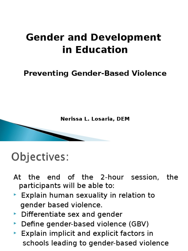 Gender Violence Prevention in Education | PDF | Rape | Domestic Violence