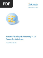 AcronisBackup Recovery 10 SW Installguide en-US