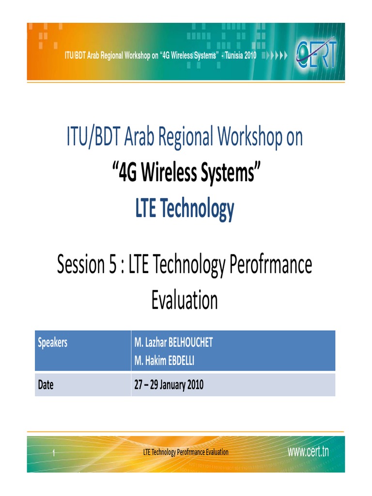 LTE Workshop For Performance Evaluation | PDF | Computers