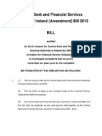 Central Bank and Financial Services Authority of Ireland Bill 2013