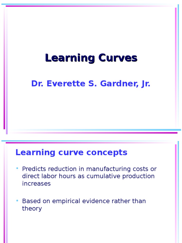 Learning Curves PDF Logarithm Economics