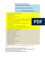 IES-ESE Topics in Indian Polity-General Ability Test