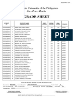 Grade Sheet: Polytechnic University of The Philippines