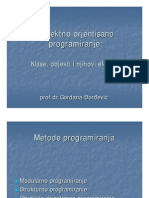 Objektno Orjentisano Programiranje Metode Programiranja