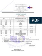 Class Program: Department of Education