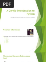 A Gentle Introduction To Python