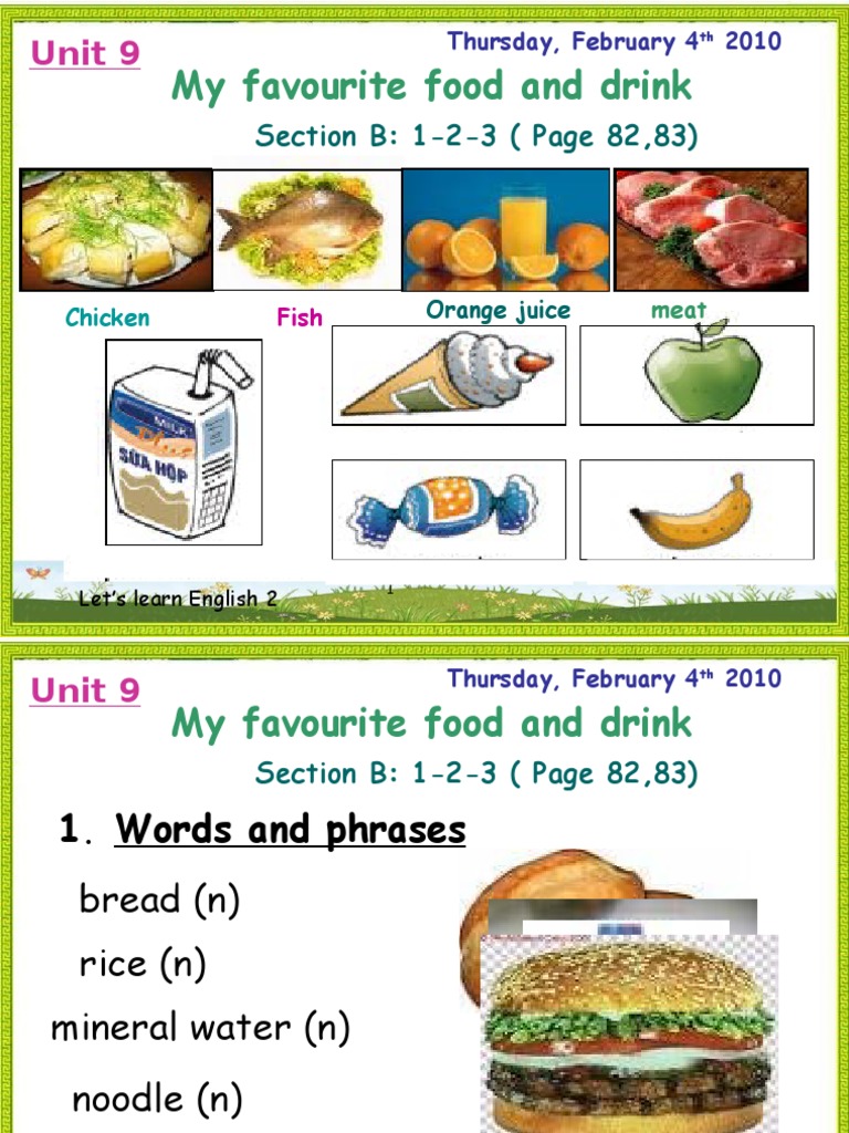 Favorite Foods and Drinks Lesson Plan | PDF