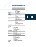 Factores de Conversion Utiles