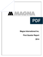 Magna International Inc. First Quarter Report 2014