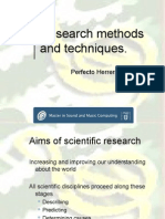 Research Methods and Techniques.: Perfecto Herrera