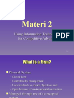 Materi 2: Using Information Technology For Competitive Advantage