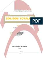 Sólidos Totales Informe