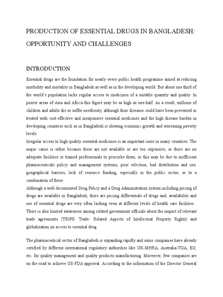 production-of-essential-drugs-in-bangladesh-pdf-pharmaceutical-drug