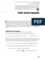 Taylor Series Expansion: Appendix