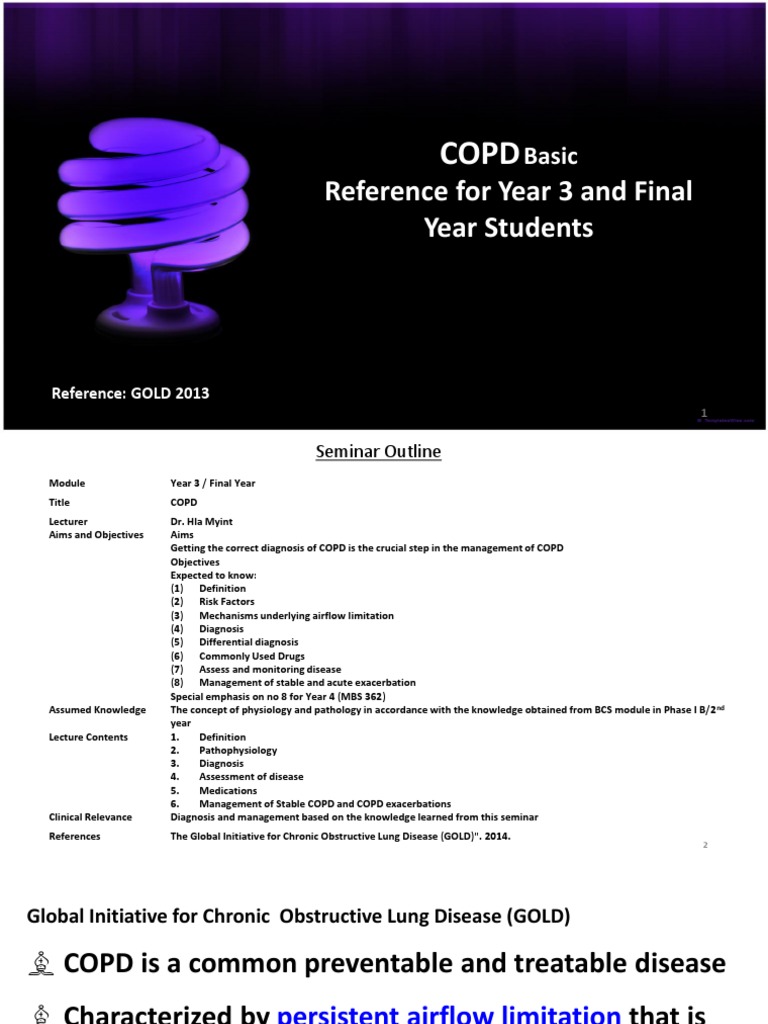 COPD Diagnosis and Management Guide | PDF | Chronic Obstructive ...