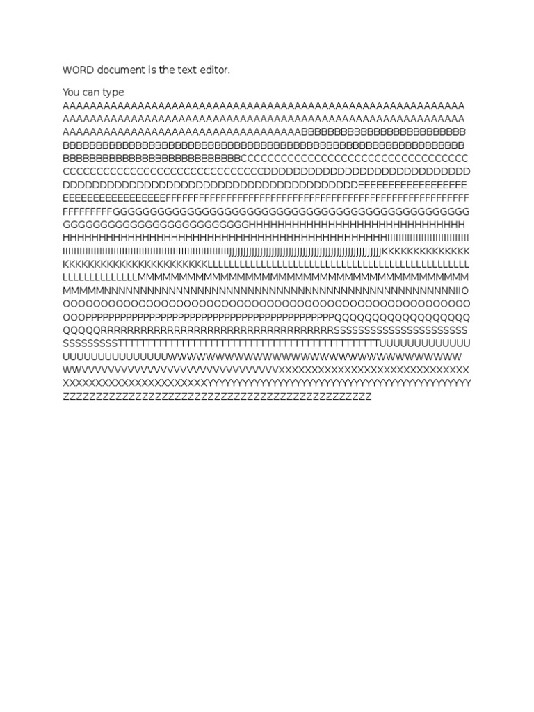 Word Document as Text Editor | PDF
