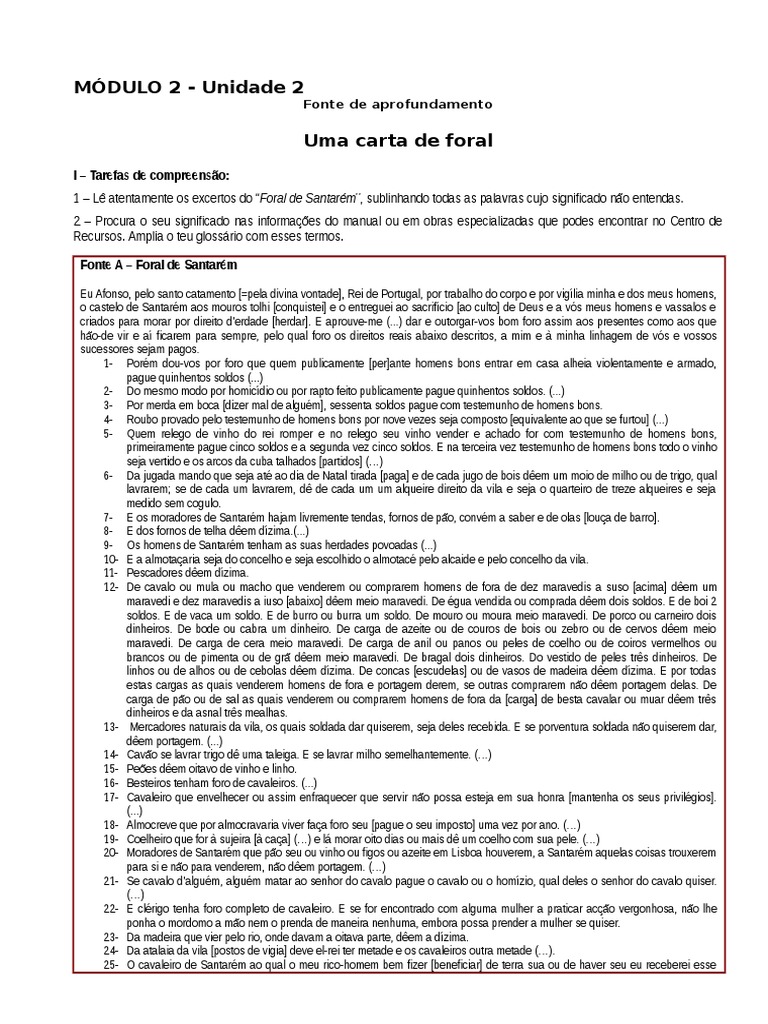 Carta de Foral Santarém