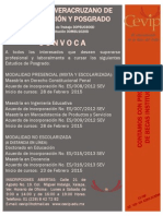 Convocatoria Posgrados CEVIP