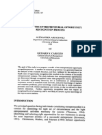 A Model of TH Entrepreneurial Opportunity Recognition Process