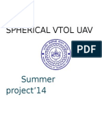 Spherical VTOL UAV Summer Project Design