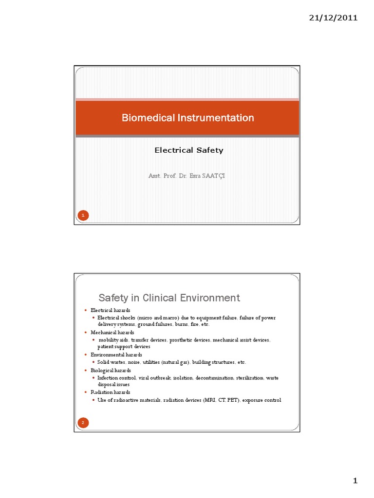 Electrical Hazard in Biomedical | PDF | Electric Current | Electricity