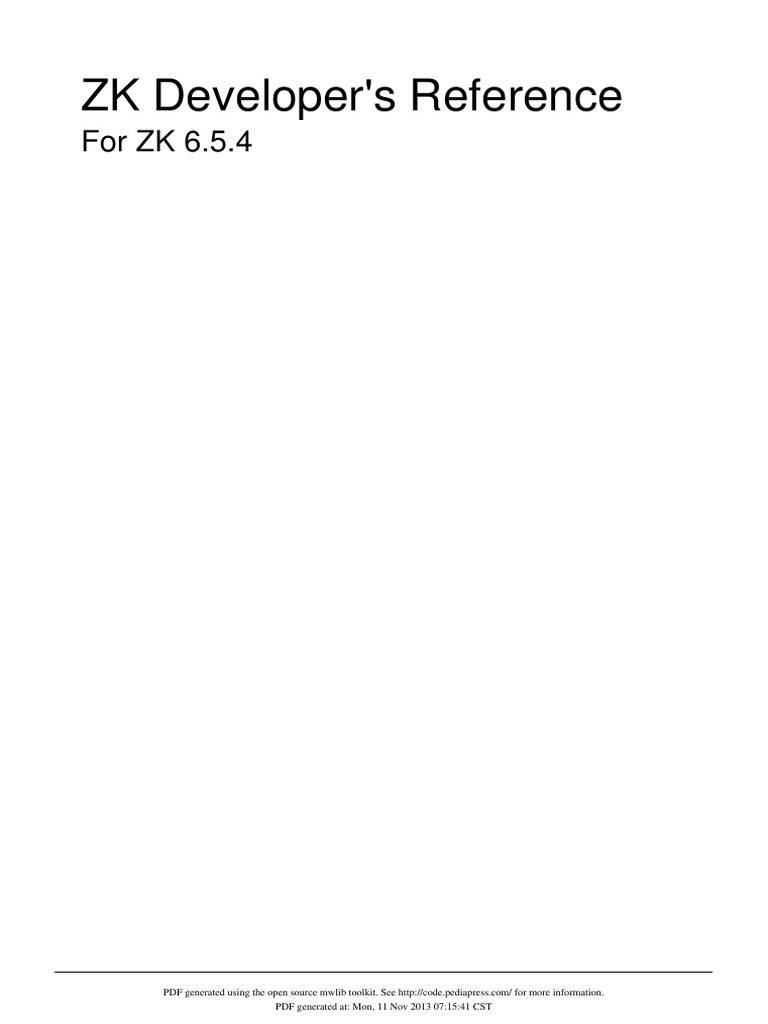 ZK 6.5.4 Developer's Reference | PDF | Model–View–Controller | Java ...